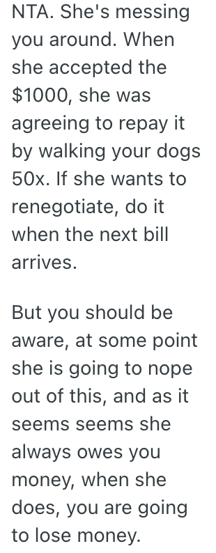 Screenshot 2025 07 11 at 4.01.52 PM Her Dog Walker Wants More Money, But She Told Her She Wont Pay Her More Than She Already Is